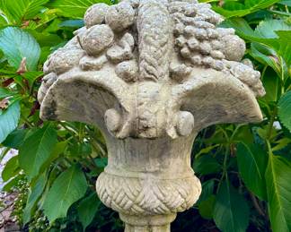 (2) Cement Fruit Baskets