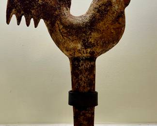 Antique Cast Iron Garden Rooster - Hummer E184