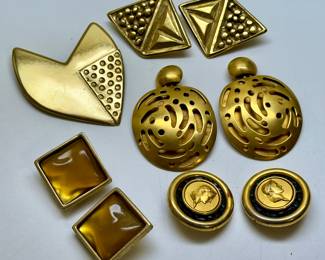 Fashion Clip Earrings & Pin