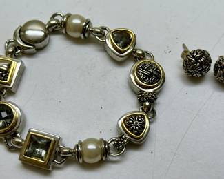 Fashion Bracelet & Sterling Earrings