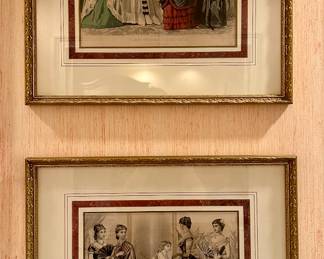 (2) Victorian Women Lithographs
