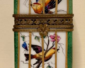 Limoges Hand Painted Trinket Perfume Chest