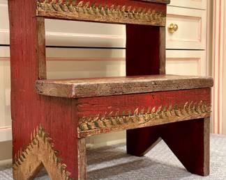 Vintage Hand Painted Stool