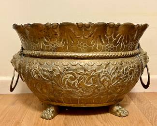 Antique Brass Fireplace Bucket