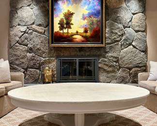 Linen Wrapped Coffee Table