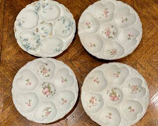 Antique Oyster Plates