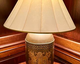 Asian Inspired Metal Lamp