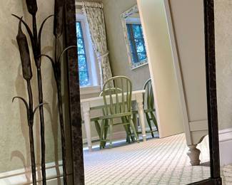 Wrought Iron Pussy Willow Mirror