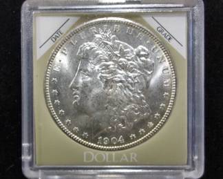 1901 S And 1904 0 Morgan Silver Dollars