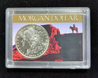 1883 O Uncirculated Morgan Silver Dollars, Qty 2