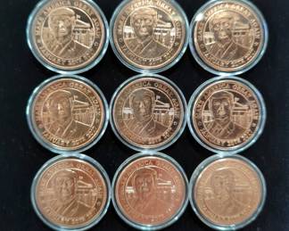 Donald J Trump Inauguration Day Copper Coins, Qty 9