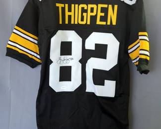 Yancey Thigpen #82 Pittsburgh Steelers Autographed Jersey With TSE COA Card And Sticker