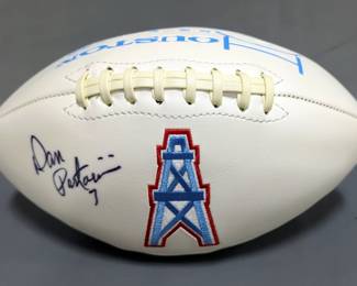 Dan Pastorini #7 Houston Oilers Autographed Football With JSA COA Card And Sticker