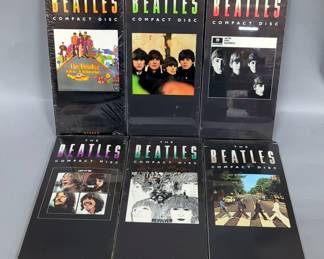 The Beatles Compact Disc Assortment Including Abbey Road, Revolver, Let It Be, Yellow Submarine, And More, Qty 6