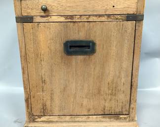 Antique English Coal Hod Scuttle Box, 17" L x 16" W x 22.5" H
