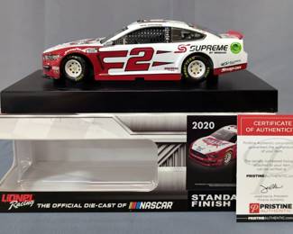 Brad Keselowski Autographed 2020 Nascar #2 Wabash National 1/24 Scale Diecast Car With COA Card And Sticker
