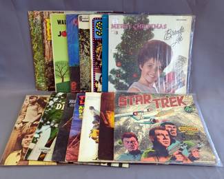 Vinyl LP Covers, Includes Sly & The Family Stone, Ratt, Star Trek, Lone Ranger, Bob Dylan, Dion, Close Encounters, And More, Qty 15