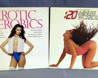 Workout And Exercise Vinyl LPs, Includes Jane Fonda, 20 Minute Workout, And Erotic Aerobics, Total Qty 4