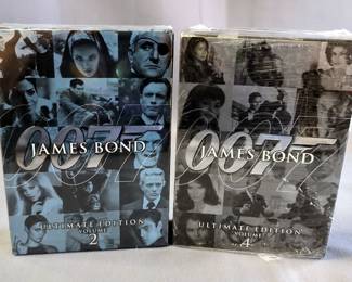 James Bond Ultimate Edition DVD Sets Volumes 1-4, Each With 10 Discs, Never say Never Again DVD, James Bond Encyclopedia And Magazines
