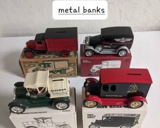 Vintage metal banks