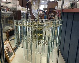 90s mod two tier chandelier 