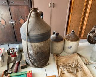 TALL WINE JUG.  VERY NICE