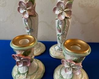 Fitz & Floyd luster candle sticks