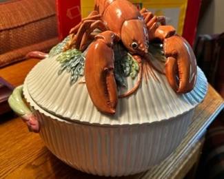 Lobster soup tureen by Fitz and Floyd