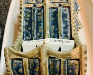 POTTERY MATCH HOLDER