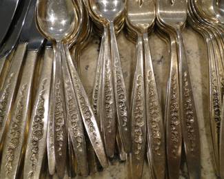 Vintage, set of 12 silver plate silverware