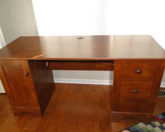 Large, solid wood desk for the office