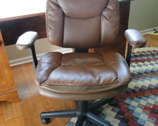 Rolling office chair, leather