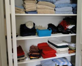 Clean and pressed freshly washed towels and pillows too