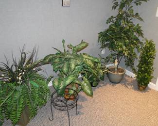 We have a very large selection of faux plants and trees at this sale