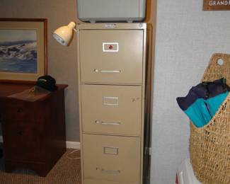 Four drawer file cabinet and fire proof safe