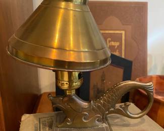 Bronze Dolphin Lamp