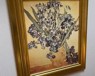 Vincent Van Gogh Reproduction Print of Irises in Vase