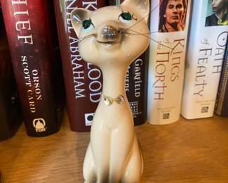 Ceramic Long Neck Siamese Cat Figurine