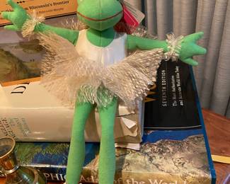 Russ Berrie Green Bettina Ballerina Plush Frog