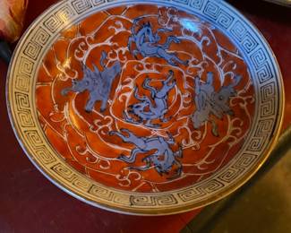 Japanese Porcelain Bowl with Horse Design