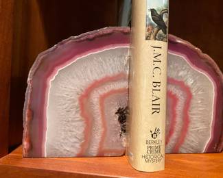 Agate Geode Bookends
