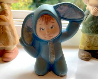 Baby in Rabbit Costume Figurine