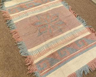 Diana Pink,Blue & White Tapestry/Rug Made in Turkey
