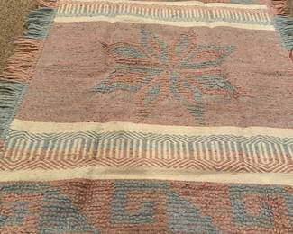 Diana Pink,Blue & White Tapestry/Rug Made in Turkey