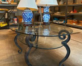 Two Tier Glass Top Coffee Table 