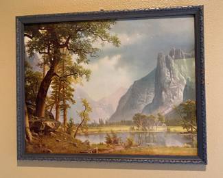 Yosemite Valley Lithograph by Albert Bierstadt 
