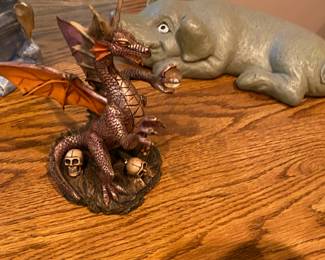 Dragon Sculpture, Laying Pig Sculpture