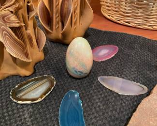 Assortment of Agate Slices - Blue, Purple, Brown/Gray, Pink, Agate Egg