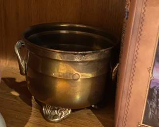 Brass Footed Bowl with Handles