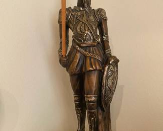 Bronze Tone Soldier Small Statue